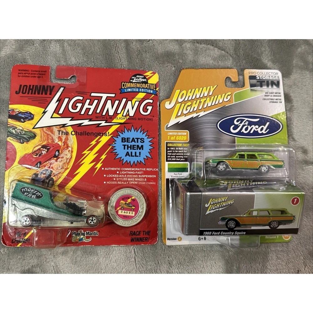 Johnny Lightning Limited Edition Moving Van Collector Tin Ford Country Squire